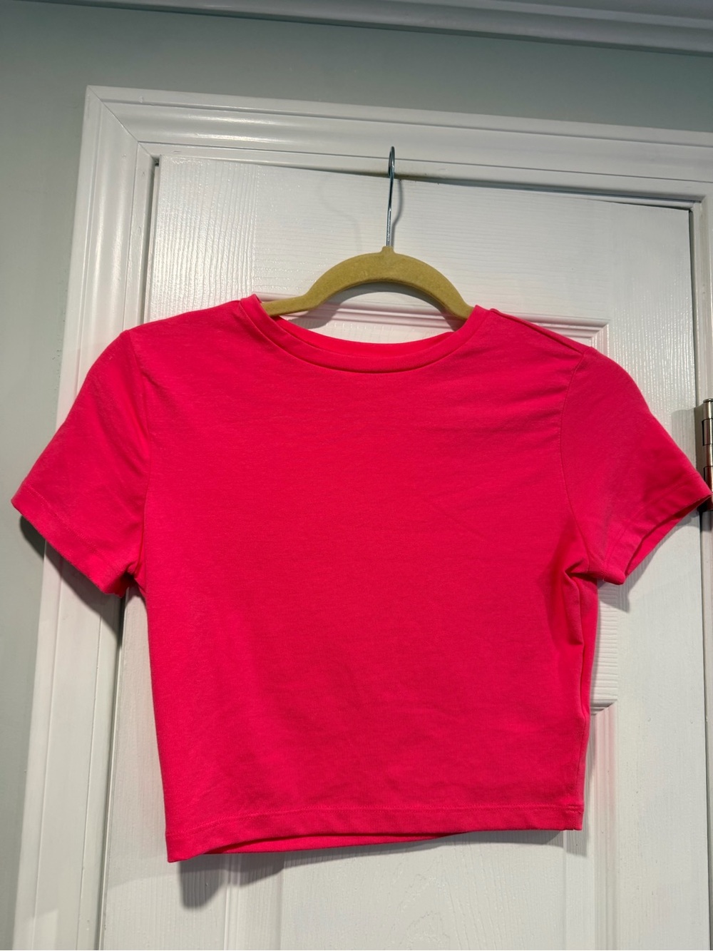 NWT Wild Fable Size S Pink Cropped Baby Tee Short Sleeve Crew Neck
